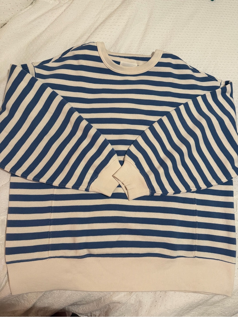 Aerie Go-To Sweatshirt | Marbled Blue - Picture 2 of 2